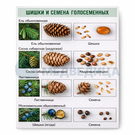 Коллекция «Шишки, плоды, семена деревьев и кустарников»